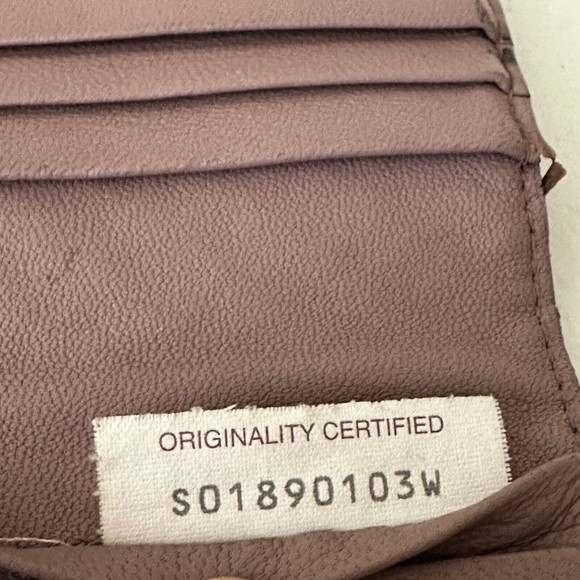 BOTTEGA VENETA Intrecciato Leather Bi-Fold Card Holder Wallet Snap On Dusty Pink - Picture 12 of 13